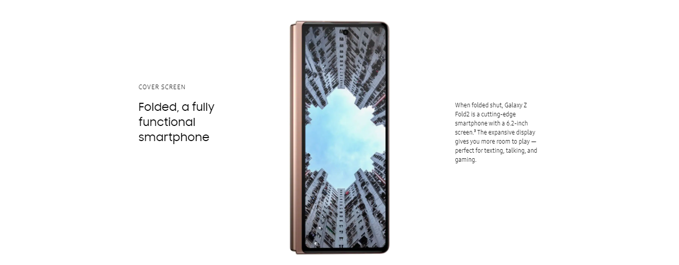 Features of the Samsung Galaxy Z Fold2